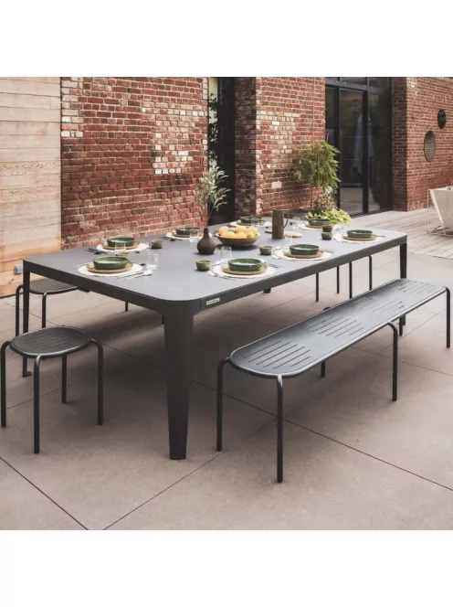 ping pong és étkező asztal  kültéri Cornilleau Hyphen 7' sötét kő színben (szürke-fekete)