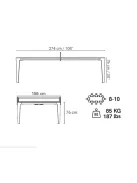 ping pong és étkező asztal  kültéri Cornilleau Hyphen 7' sötét kő színben (szürke-fekete)