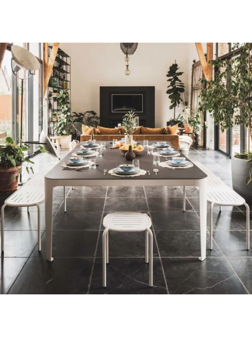 ping pong és étkező asztal kültéri Cornilleau Hyphen 7' fehér