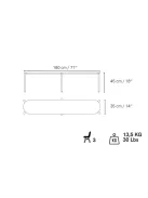 pad ping pong ill. biliárd és étkező asztal kültéri Cornilleau Hyphen 7' fehérhez, 180cm