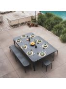 pad ping pong ill. biliárd és étkező asztal kültéri Cornilleau Hyphen 7' sötét kő színben (szürke-fekete)-hez, 220cm