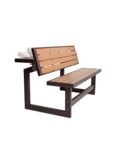   étkezővé alakítható kerti pad, Buffalo, fekete-barna színben