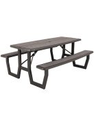 Buffalo Lifetime piknikasztal, sörpad,  Rough-Cut összecsukható barna