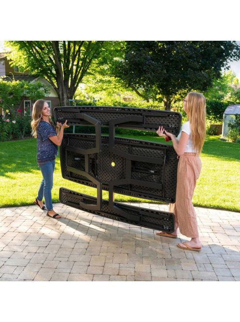 Buffalo Lifetime piknikasztal, sörpad,  Rough-Cut összecsukható barna