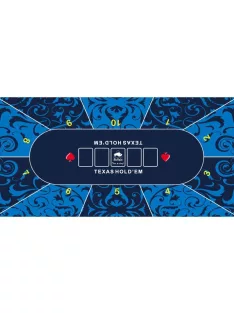 Poker tablecloth NewGen, rubberized, 200x900, black/red