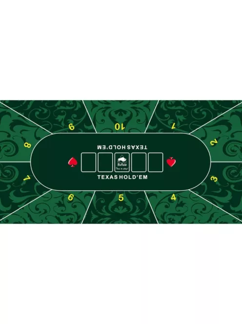 Poker tablecloth NewGen, rubberized, 200x900, black/red