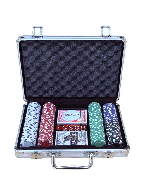 Poker set Buffalo 300pcs, unnumbered dice 5 colors, 11,5gr chips