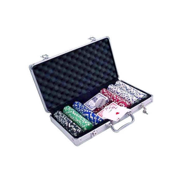 Poker set Buffalo 300pcs, unnumbered dice 5 suits, 11,5gr chips + Northstar battery powered, motorized card shuffler