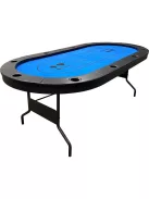 póker asztal Buffalo Buffalo High poker Blue, 10 személy  részére, csukható lábú 