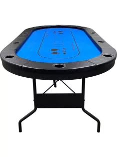  póker asztal Buffalo Buffalo High poker Blue, 10 személy  részére, csukható lábú 