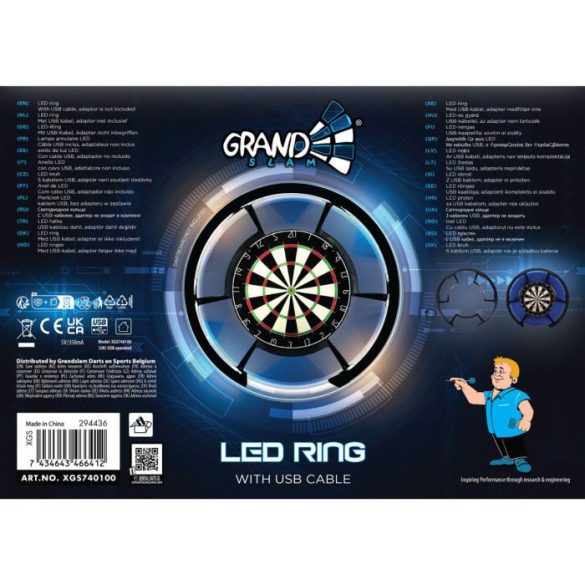 Grandslam Saturn 300 dartboard led-ring világítás darts táblához