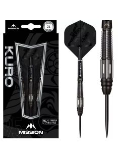   Dart szett Mission steel Kuro 21g, black, M4, rear taper, 95%