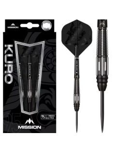   Dart szett Mission steel Kuro 23g, black, M4, rear taper, 95%