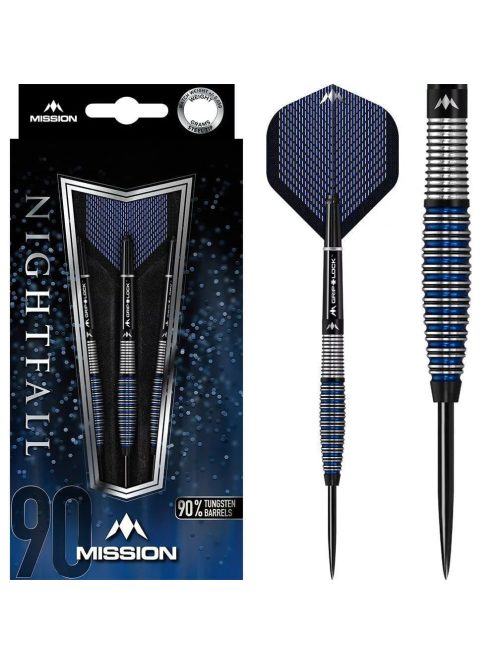 Dart szett Mission steel Nightfall 22g, M4, curved, 90%