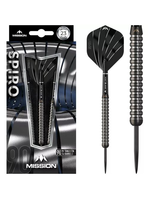 Dart szett Mission steel Spiro 23g, M1, straight, 90%