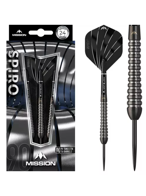 Dart szett Mission steel Spiro 22g, M2,curved, 90%