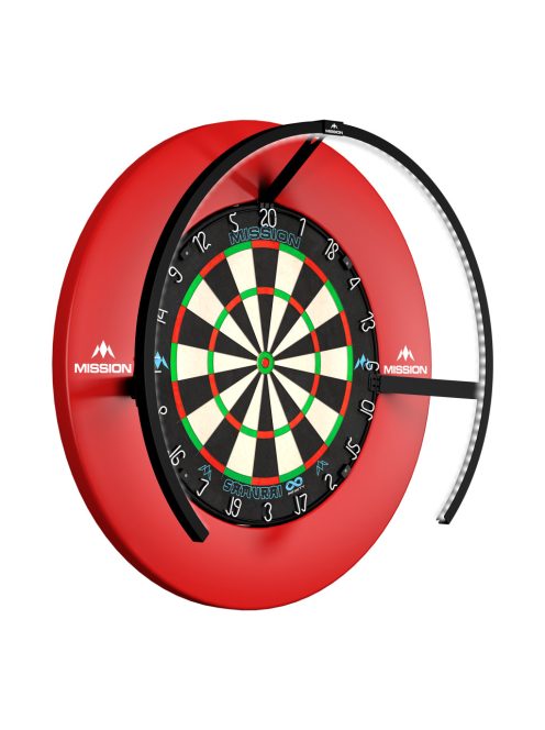 Mission Torus & Clamp  270 hordozható árnyék mentes világítás 2025 , sisal darts táblához, fekete