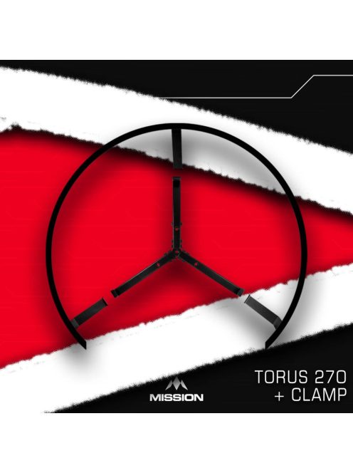 Mission Torus & Clamp  270 hordozható árnyék mentes világítás 2025 , sisal darts táblához, fekete