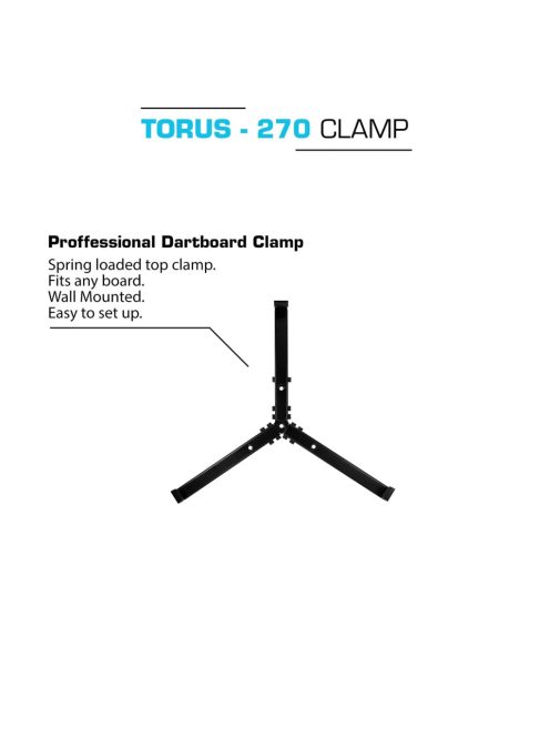 Mission Torus & Clamp  270 hordozható árnyék mentes világítás 2025 , sisal darts táblához, fekete