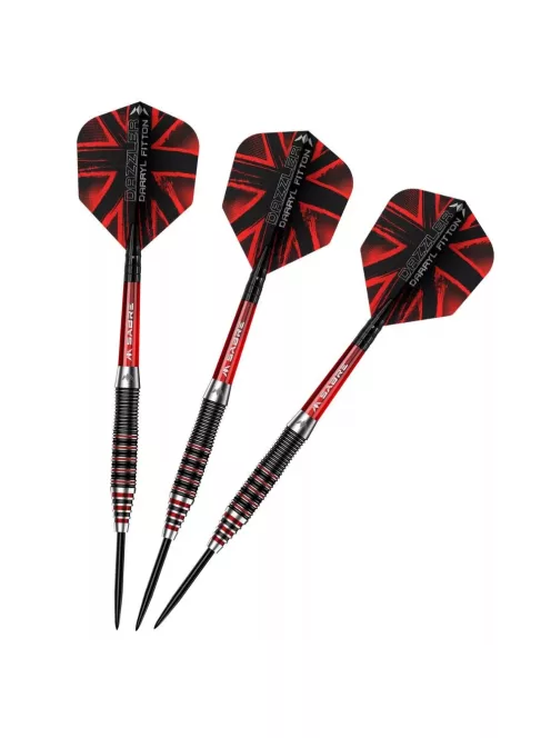 Dart szett Mission steel Darryl Fitton Black-Red Electro 22g, 95%