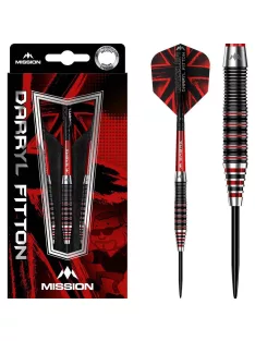   Dart szett Mission steel Darryl Fitton Black-Red Electro 24g, 95%