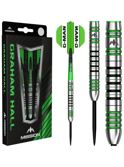 Dart szett steel Mission Graham Hall 22g 90% 