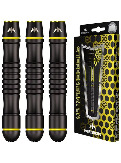 Dart szett steel Mission Stephen Burton Black Titanium 25g, 90%
