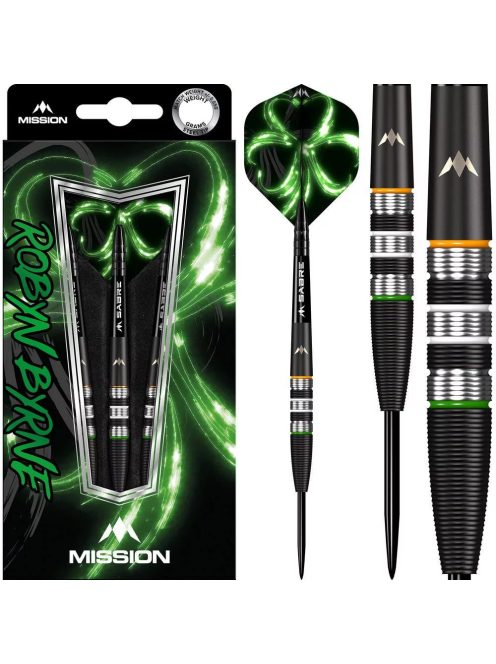 Dart szett steel Mission Robyn Byrne Black Titanium 23g, 90%