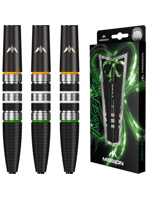 Dart szett steel Mission Robyn Byrne Black Titanium 23g, 90%