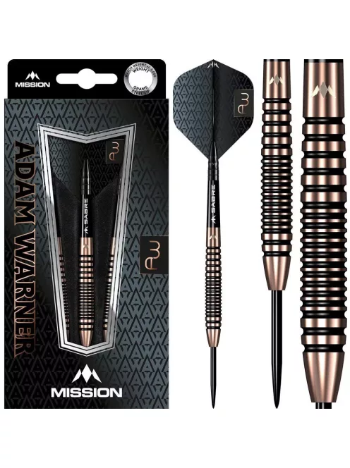 Dart szett steel Mission Adam Warner Bronze Titanium 22g 90%