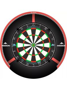   MISSION TORUS 270 PIROS SZÍNBEN, ÁRNYÉK MENTES VILÁGÍTÁS DARTS TÁBLÁHOZ