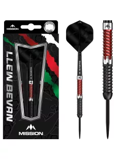   dart szett steel Mission Llew Bevan Black Red Electro 23gr, 90%