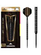 dart szett Mission steel Mike De Decker, fekete-arany PVD, 22gr, 95% 