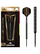 dart szett Mission steel Mike De Decker, fekete-arany PVD, 24gr, 95%