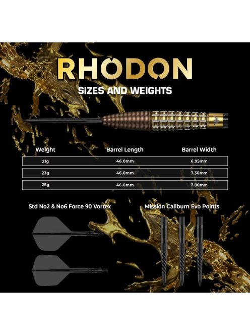 Dart szett steel Mission Rhodon 23g, 95%