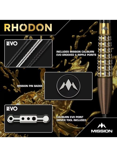 Dart szett steel Mission Rhodon 23g, 95%
