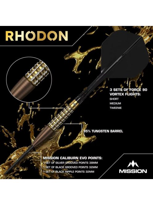 Dart szett steel Mission Rhodon 25g, 95%