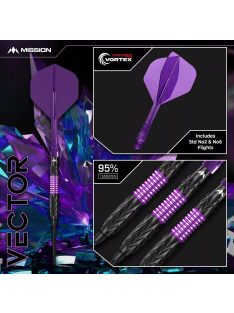 Dart szett steel Mission Vector 22g, 95%