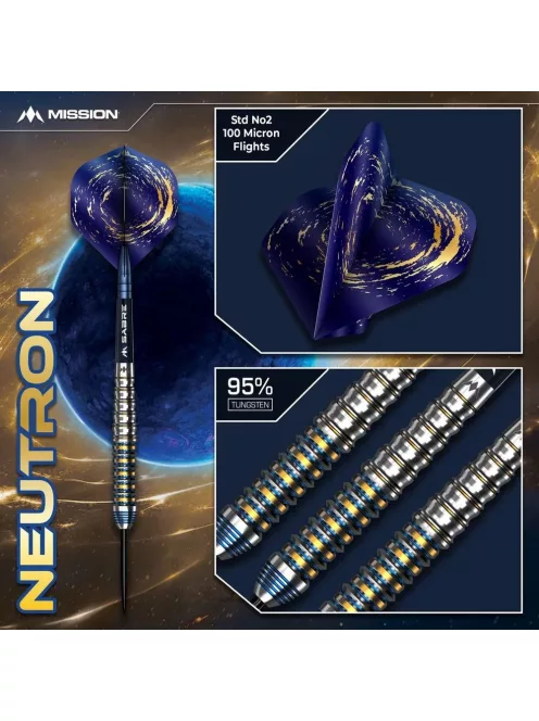 Dart szett steel Mission Neutron 30g, 95%