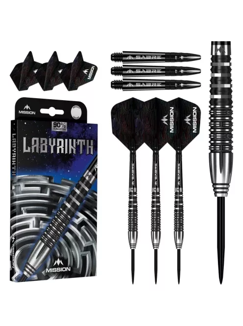 Dart szett steel Mission Labyrinth 22g, 90%