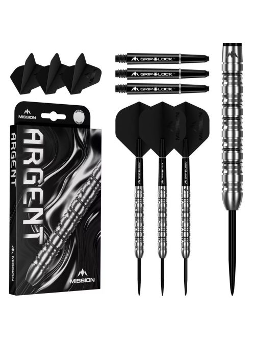 Dart szett steel Mission Argent 22g, 90%