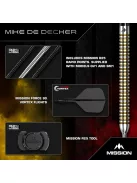 darts steel Mission R2.5 Mike De Decker, 24g, 95%, RAPID POINT