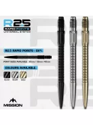 darts fémhegy Mission R2.5 Rapid Points - GV1 ezüst, 30mm