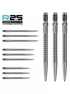 darts fémhegy Mission R2.5 Rapid Points - GV1 ezüst, 40mm