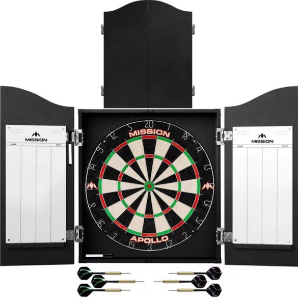 COMPLETE DART PACKAGE MISSION DART PLATE, WITH BROADWIRE, WITH INSIDE, BLACK CABINET, 2 SET OF PLATE