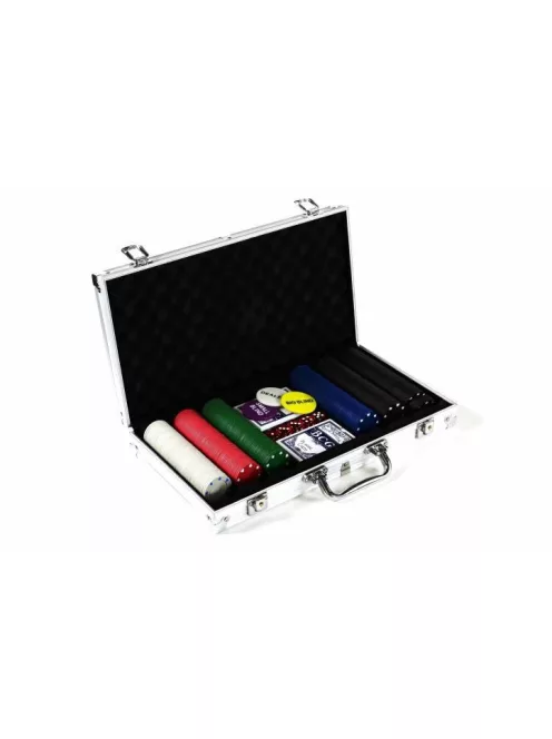 Poker set Buffalo 300pcs, unnumbered dice 5 colors, 11,5gr chips