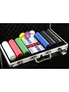Poker set Buffalo 300pcs, unnumbered dice 5 colors, 11,5gr chips