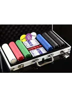   Poker set Buffalo 300pcs, unnumbered dice 5 colors, 11,5gr chips