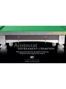 RILEY ARISTOCRAT TOURNAMENT CHAMPION SNOOKER ASZTAL STEEL BLOCK CUSHIONS MAHOGANY 12'