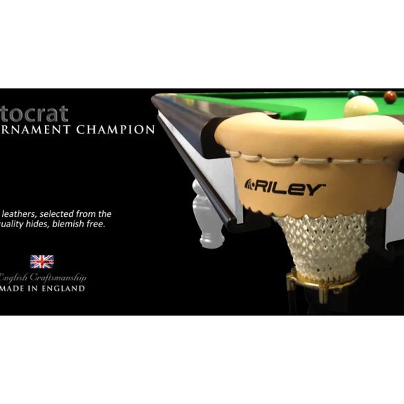 RILEY ARISTOCRAT TOURNAMENT CHAMPION SNOOKER ASZTAL STEEL BLOCK CUSHIONS MAHOGANY 12'